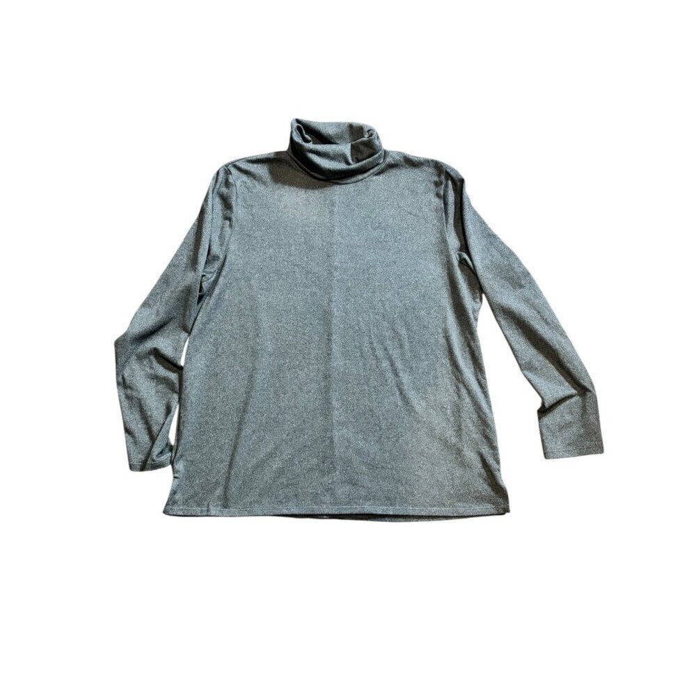 Retrology Women's Dark Charcoal Super Soft Turtleneck Shirt - Picture 2 of 9